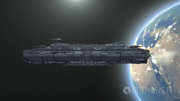 3d cg 渲染的太空船.这张图片的元素由美国宇航局提供