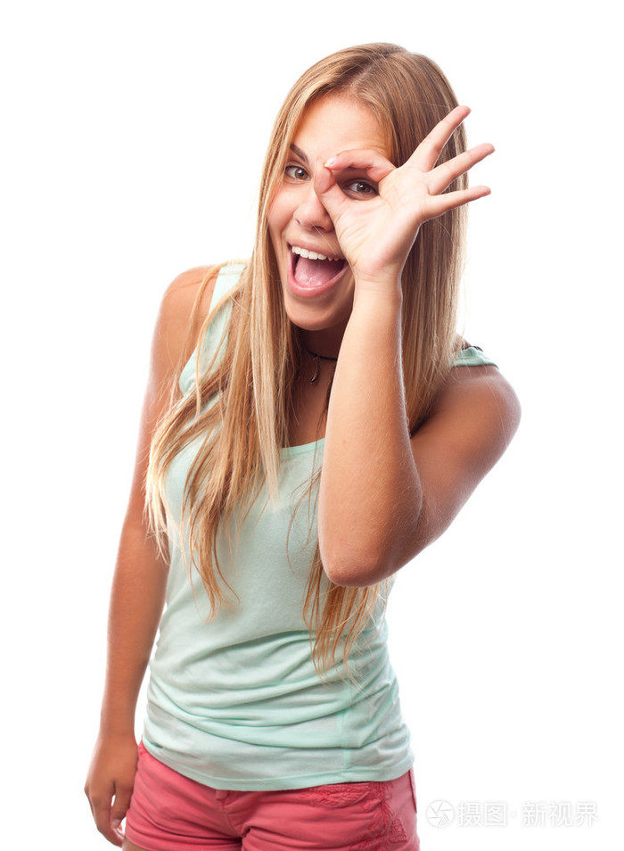 年轻酷女人peeephole标志