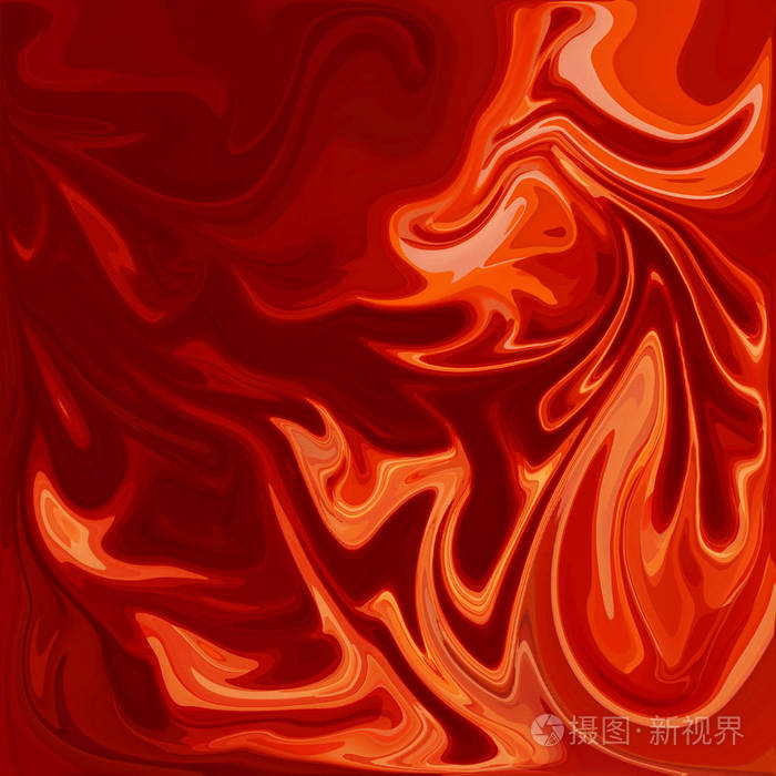 红色数字丙烯酸色漩涡或类似大理石扭转纹理背景