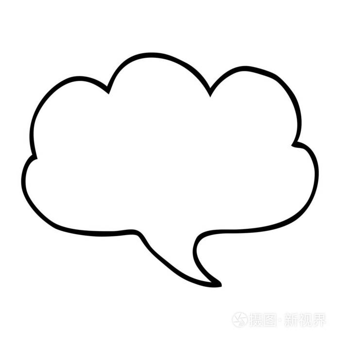 线条画动画片表情气泡