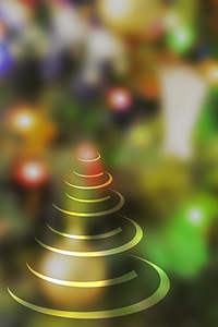 抽象圣诞节树背景图片