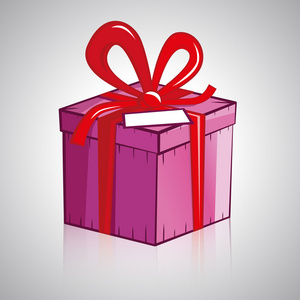 紫罗兰色的礼物，礼物盒