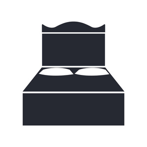 床图标矢量隔离在白色背景为您的 web 和移动应用程序设计, 床徽标概念