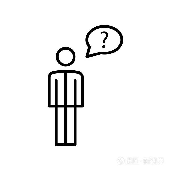 未知的图标矢量被隔离在白色背景上未知符号