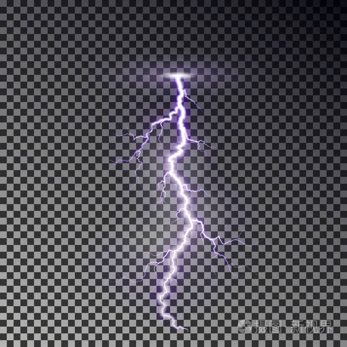 透明雷电 flah 效果.现实
