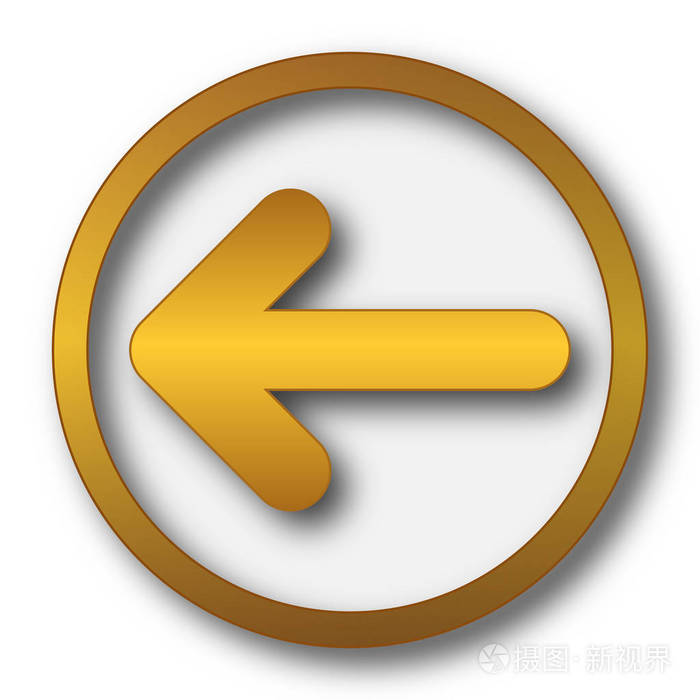 向左箭头图标白色背景上的互联网按钮