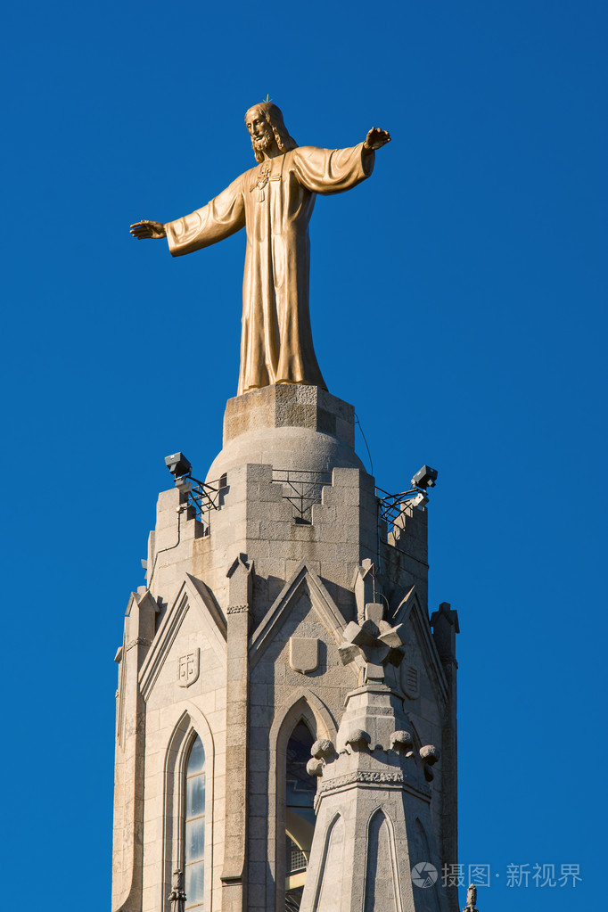 在巴塞罗那的耶稣的雕像