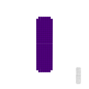 3d 失真大写字母 i. 在白色背景下隔离。矢量插图