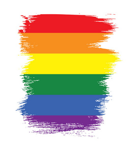 萨摩亚官方旗彩虹旗, lgbt 运动, 矢量插图, 画笔描边背景照片