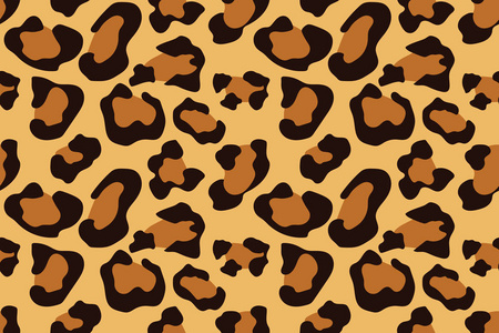豹纹无缝花纹动物的指纹矢量背景