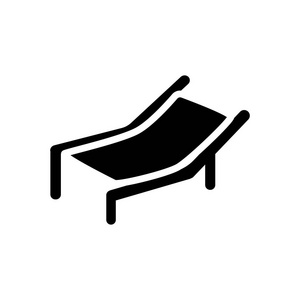 沙滩椅图标。时尚海滩椅子标志概念白色背景从夏季收藏。适用于 web 应用移动应用和打印媒体