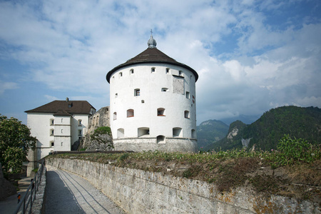 Kufstein 堡垒在山顶, 蒂罗尔, 奥地利