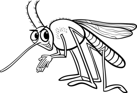 蚊子昆虫着色页