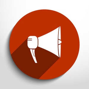 矢量喇叭 web 平面图标照片