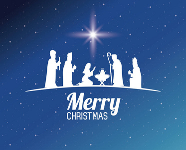 传统基督教圣诞节节日主题.