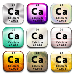 显示钙元素周期表