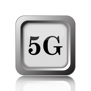 5g 图标。白色背景上的互联网按钮