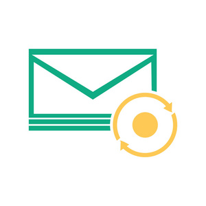 邮件图标矢量隔离在白色背景为您的 web 和移动应用程序设计, 邮件徽标概念