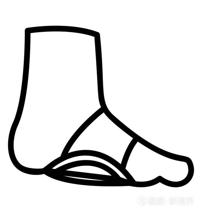 脚伤的孤立图标设计插画-正版商用图片093fu2-摄图新视界