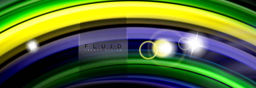背景抽象设计, 在黑色流动混合液体色波