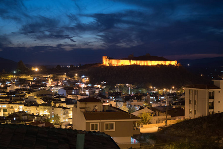 Seluk 与堪培拉要塞的夜景, 土耳其