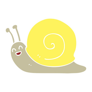 平板彩色卡通蜗牛