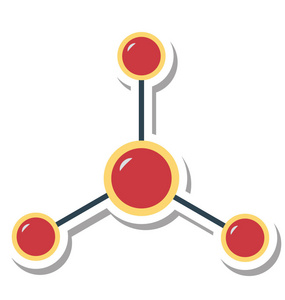 原子隔离矢量图标可编辑