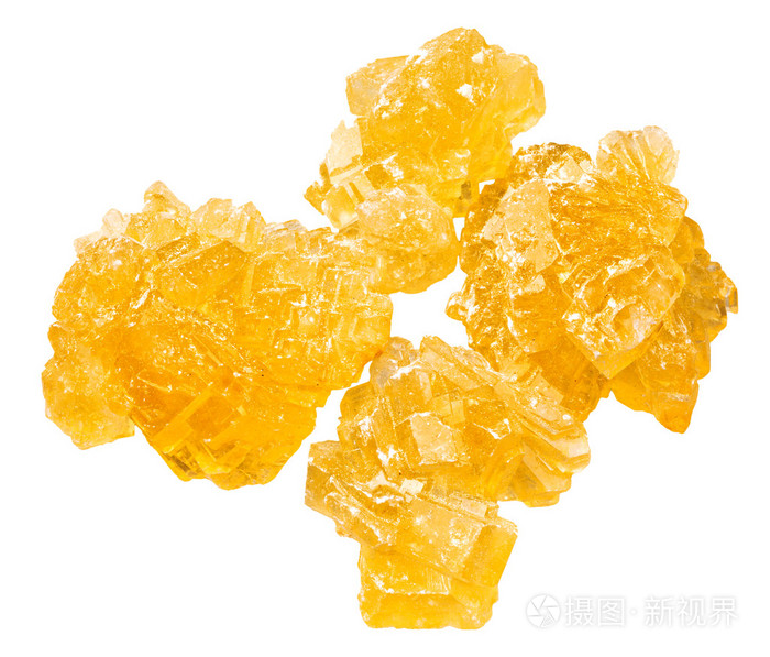 黄色结晶焦糖的糖