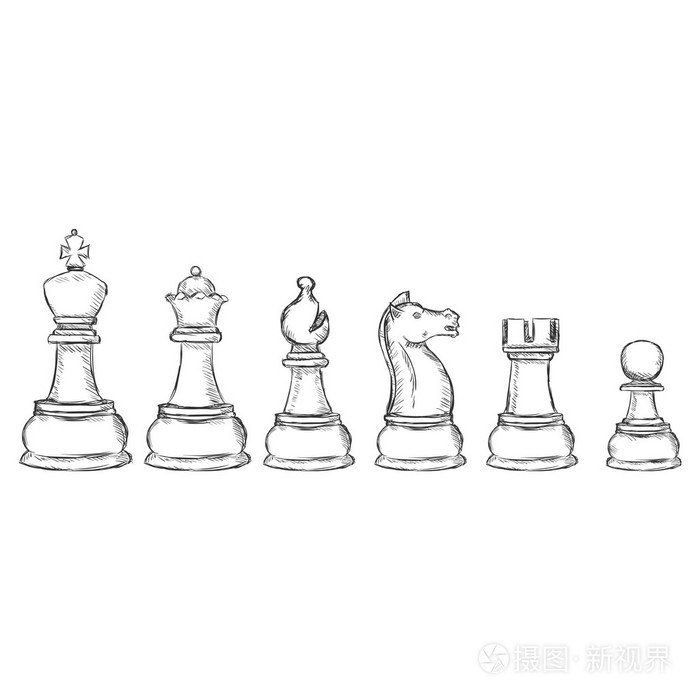 画国际象棋的简笔画图片