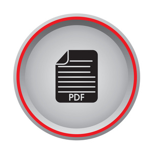 Pdf 图标圆形按钮