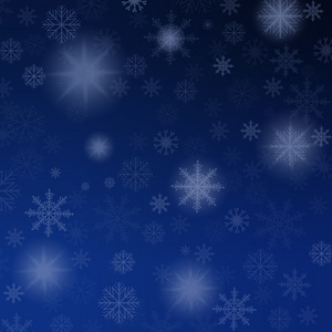 圣诞节背景蓝色与雪花