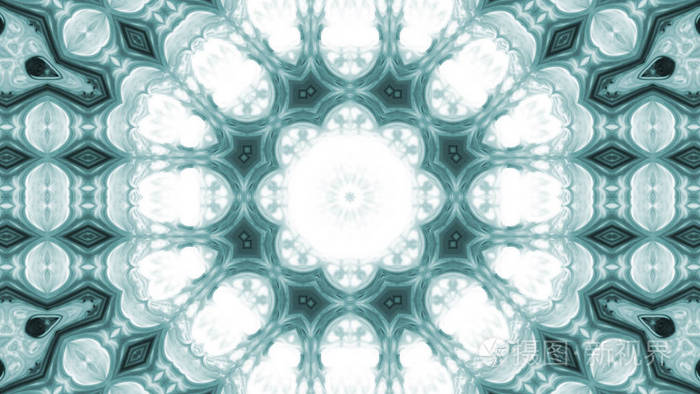 抽象漆刷油墨爆炸传播平滑概念对称图案观赏装饰万花筒运动几何圆和