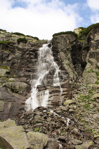 全景从绿色 beskid 山, 高 tatra, 与湖和瀑布