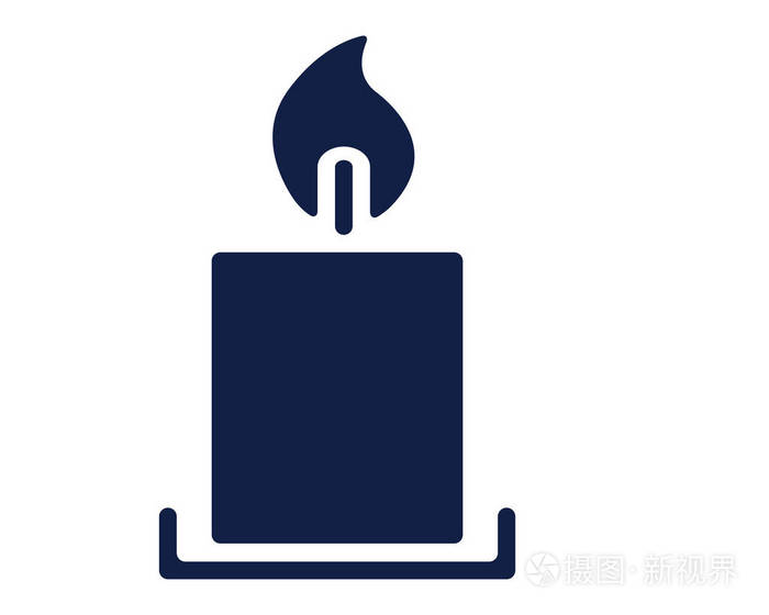 插画 标志,符号 蜡烛字形图标, 专为 web 和应用程序设计.eps