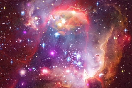 宇宙景观, 五颜六色的科幻小说壁纸与无尽的外太空。美国宇航局提供的这张图片的元素