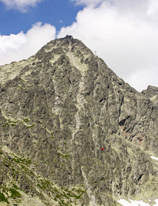 全景从绿色 beskid 山, 高 tatra, 与湖和瀑布