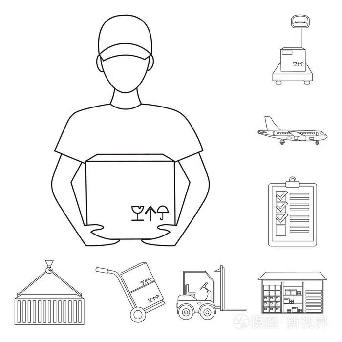 物流与设备矢量符号库存 web 插图插画-正版商用图片094o4t-摄图新