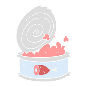 纯色风格动画片罐头食品图片