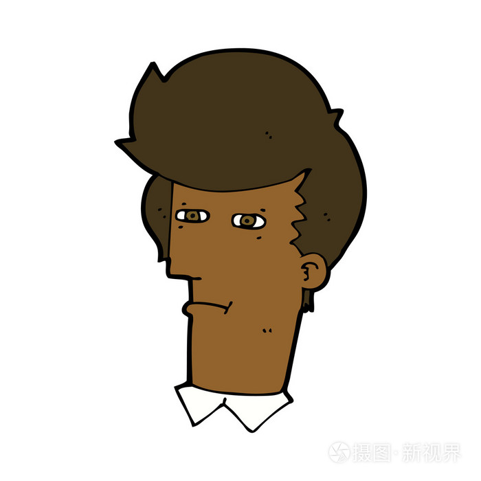 眯眼睛的卡通人