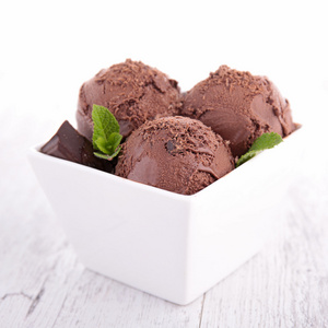 巧克力冰淇淋碗里