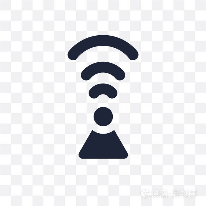 无线连接透明图标网络集合中的无线连接符号设计简单的元素向量例证在