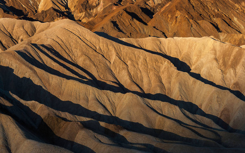 萨点荒地在日出在夏天, 死亡谷国家公园, 加利福尼亚, 美国