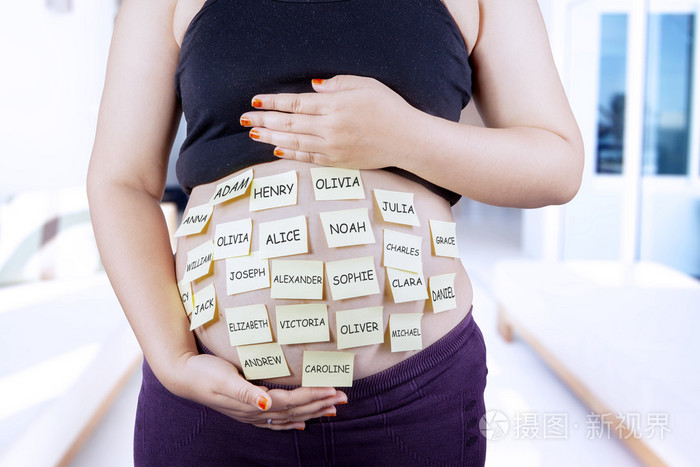 孕妇的肚子与婴儿的名字