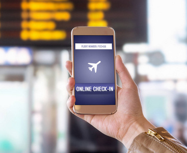 航空旅游服务的智能手机应用程序 在线预订机票和度假