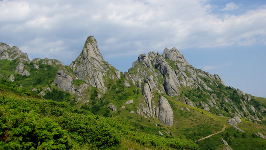 高山景观，在罗马尼亚丘卡什山区