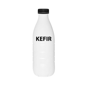 白色背景下的矢量隔离瓶 kefir