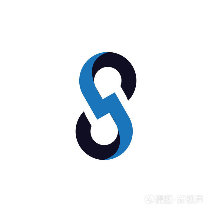 八数字与电子抽象标志图标向量插画-正版商用图片095f87-摄图新视界