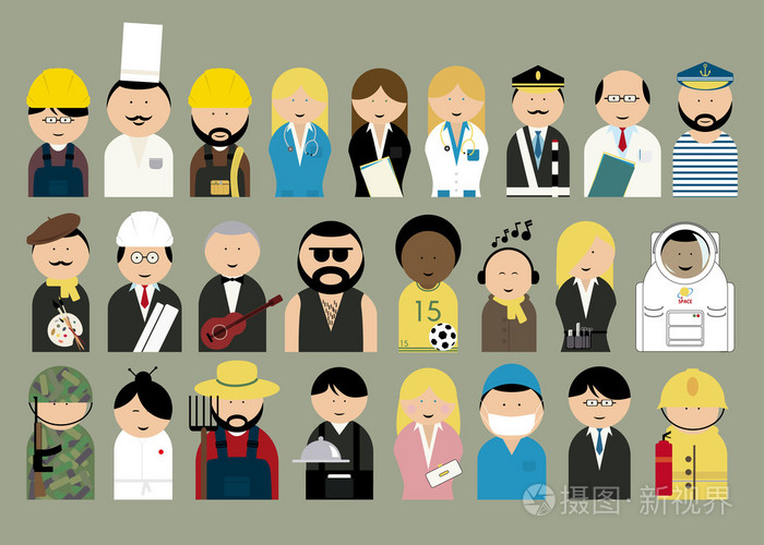 人们不同的职业