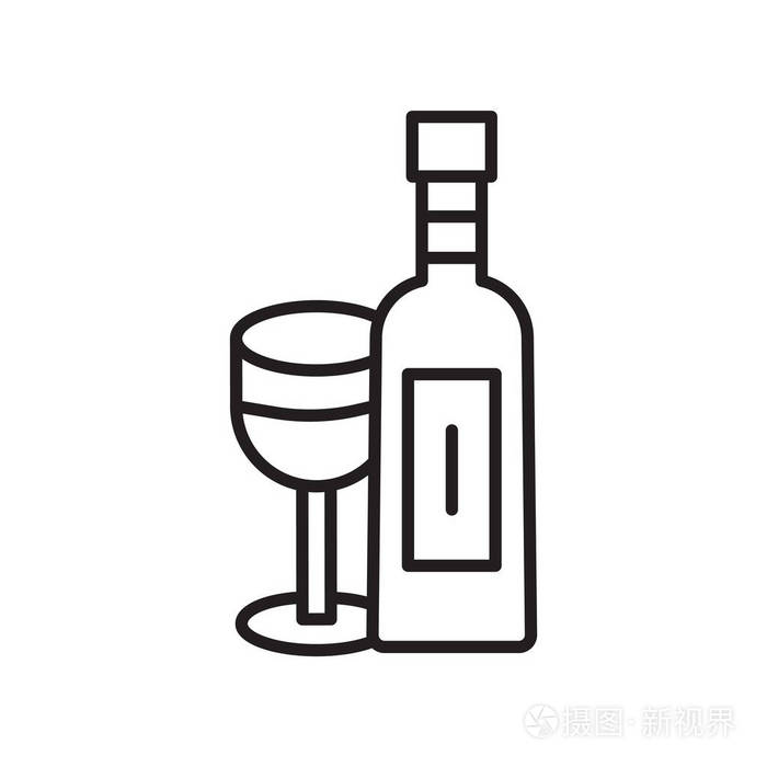 伏特加酒瓶简笔画图片