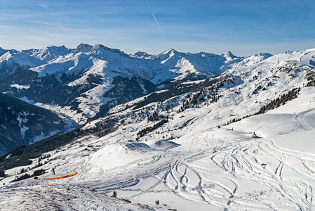 滑雪胜地齐勒河谷Tirol，奥地利